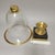 Late 20th Century Tall Glass Hurricane Candle Lamp With Marble and Brass Base For Sale - Image 5 of 5