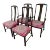 17th Century Baker Ikat Print Dining Chairs - Set of 6 For Sale