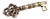 Vintage Key-Shaped Silver Corkscrew For Sale