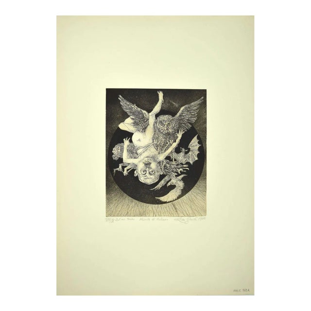 Leo Guida, Birth of the God Vulcan, Etching, 1975 For Sale