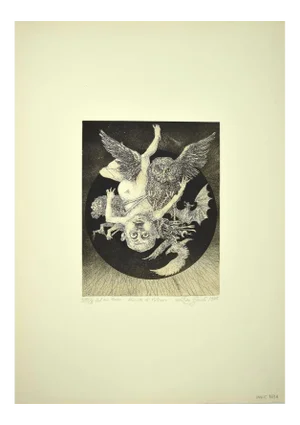 Leo Guida, Birth of the God Vulcan, Etching, 1975