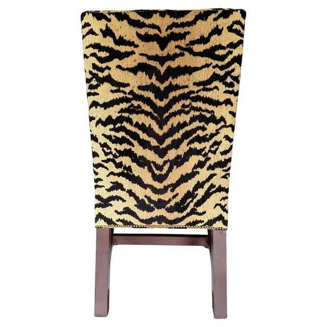 Traditional Ralph Lauren High Back Tiger Dining Accent Chair For Sale - Image 3 of 10