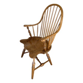 (B) Stickley Cherry & Oak Hoop Back Arm Chair For Sale