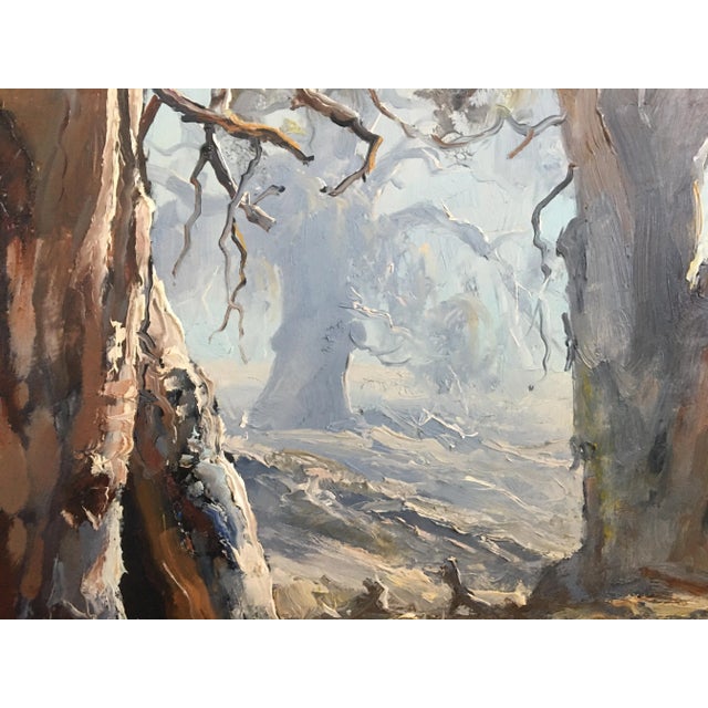 Impressionist 1960s "Early Morning" Landscape Oil Painting by Terry Gleeson, Framed For Sale - Image 3 of 6