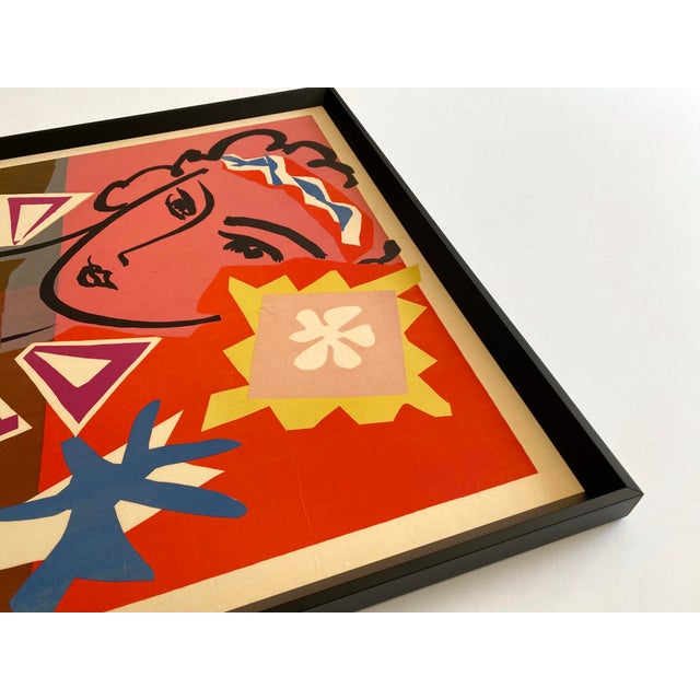Henri Matisse Vintage 1951 Mourlot Fine Art Lithograph Print " Madame De Pompadour " Framed French Mid Century Modernist Paris Poster For Sale - Image 12 of 18
