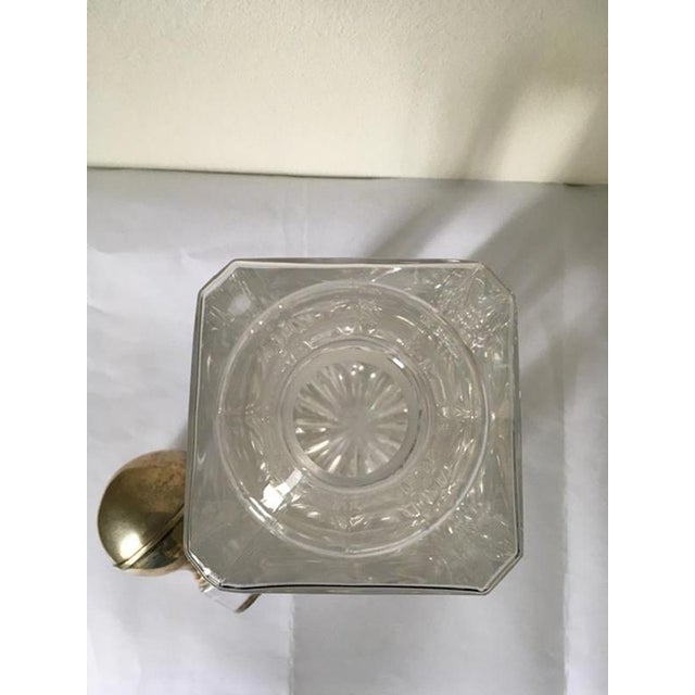 Italian Crystal Bottle with Silver Stopper, 1990s For Sale - Image 4 of 16