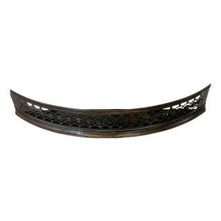 Antique George III Steel Fire Fender with Pierced Serpentine Front, 1800 For Sale
