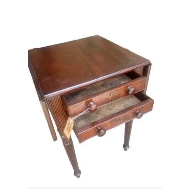 American Late 19th Century Side Table With Extending Leaves For Sale - Image 3 of 5
