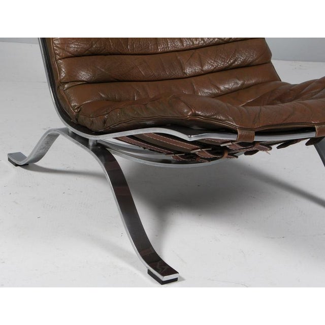 Arne Norell Vintage Ari Lounge Chair in Patinated Leather by Arne Norell, 1970s For Sale - Image 4 of 9