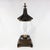 Vintage Black and Gold Pagoda Top Hurrican Candle Holder Lantern With Glass Globe For Sale - Image 4 of 11