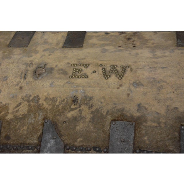 Metal 19th Century Spanish Colonial Hide Covered Trunk For Sale - Image 7 of 11