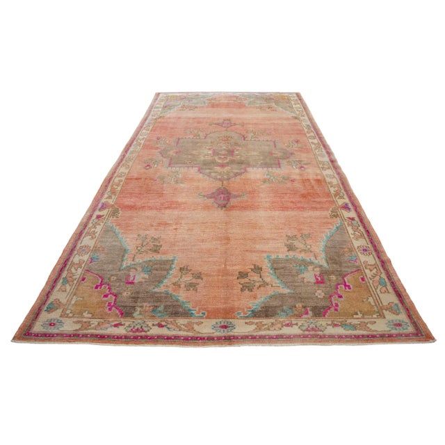 Vintage Hand Knotted Turkish Large Area Rug For Sale - Image 9 of 18