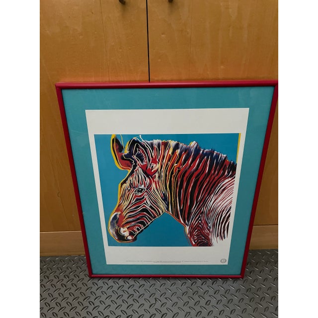 Mid-Century Modern Vintage After Andy Warhol Limited Lithograph Print, "Zebra 1983" For Sale - Image 3 of 10