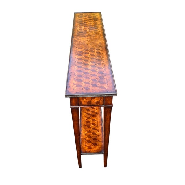 Late 20th Century Theodore Alexander Parquetry Console / Sofa Table For Sale - Image 16 of 16