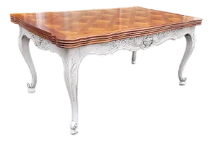 1950s French Country Draw Leaf Table in Walnut