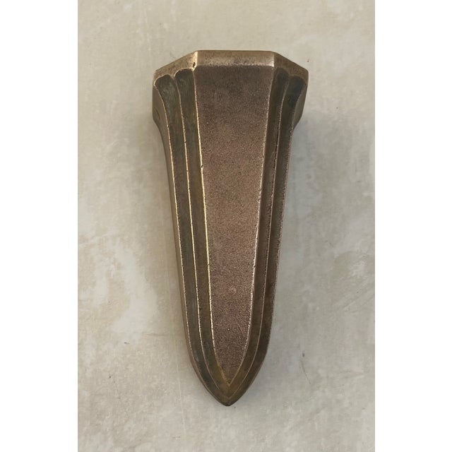 Art Deco Brass Wall Pockets- C. 1930's-Set of 2 For Sale - Image 9 of 12