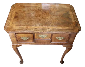 Queen Anne Period Burl Walnut Lowboy Table