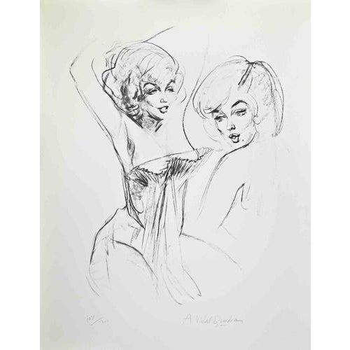 Alejo Vidal-Quadras, Double Marilyn, Mid-20th Century, Lithograph For Sale