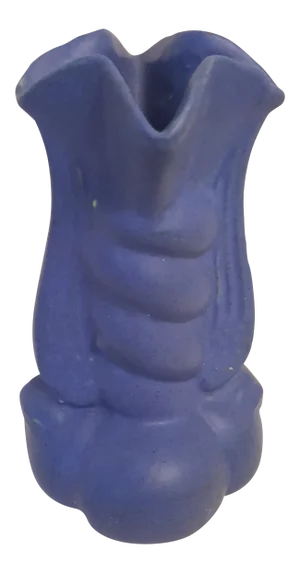 Blue Niloak Winged Victoria Pottery Vase