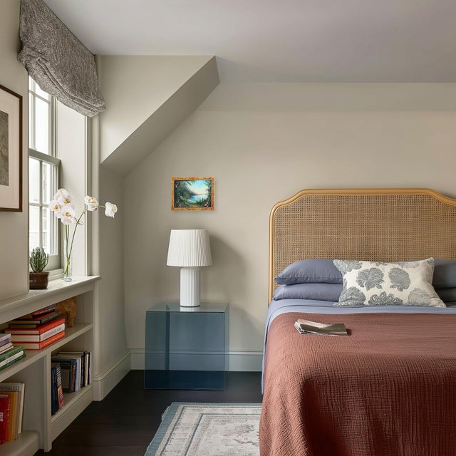 Textile A Land From Long Ago - Colorful Landscape Still Life Oil Painting on Canvas Original Artwork by Michaela Jean For Sale - Image 7 of 9