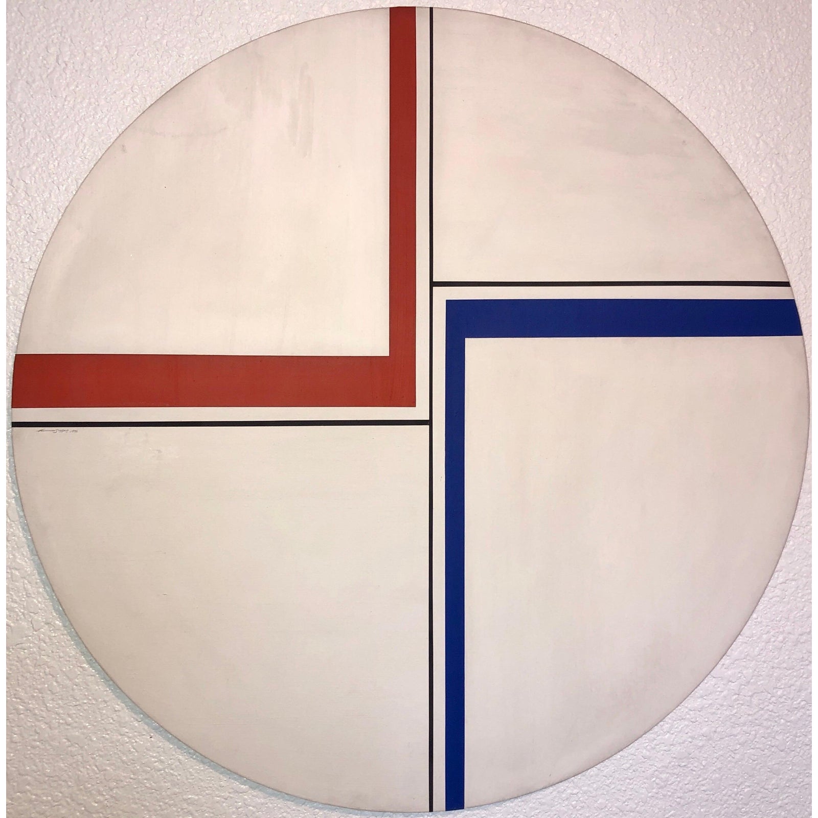 Johnathan Singer, 1972 Abstract Oil Painting Homage to Ilya Bolotowskiy ...