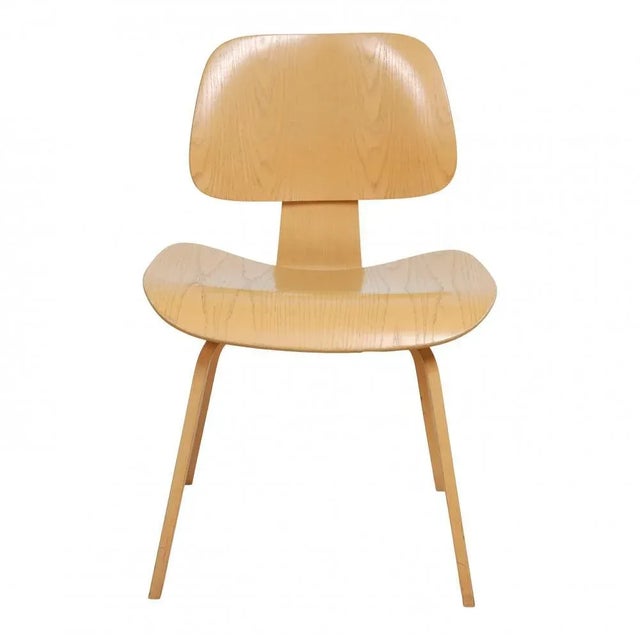 Wood DCW Chair of Molded Oak by Charles Eames for Vitra, 1990s For Sale - Image 7 of 7