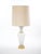 20th Century Hollywood Regency Opaline Glass and Gold-Banded Table Lamps, Pair For Sale - Image 10 of 11