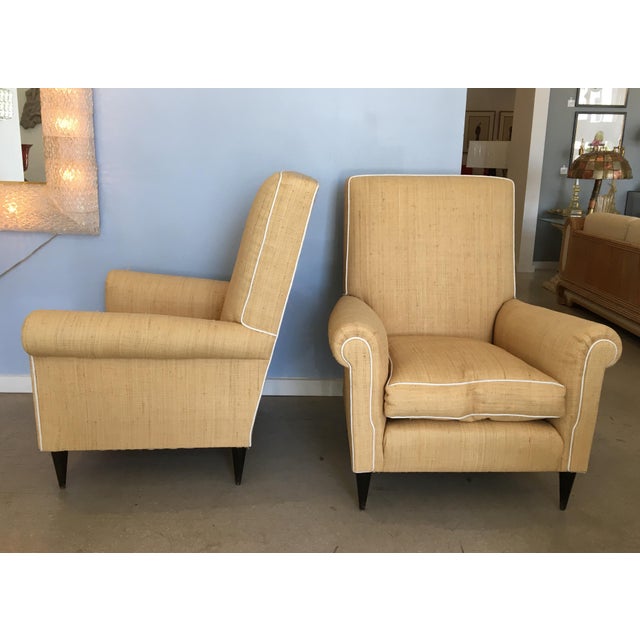 Vintage Mid Century Italian Raffia Armchairs- A Pair For Sale - Image 9 of 12