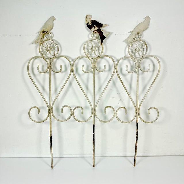 Antique White 1940s Vintage Art Nouveau Boho Chic Arts & Crafts Garden Ornaments, Planter Bed Edging - Set of 4 For Sale - Image 8 of 18