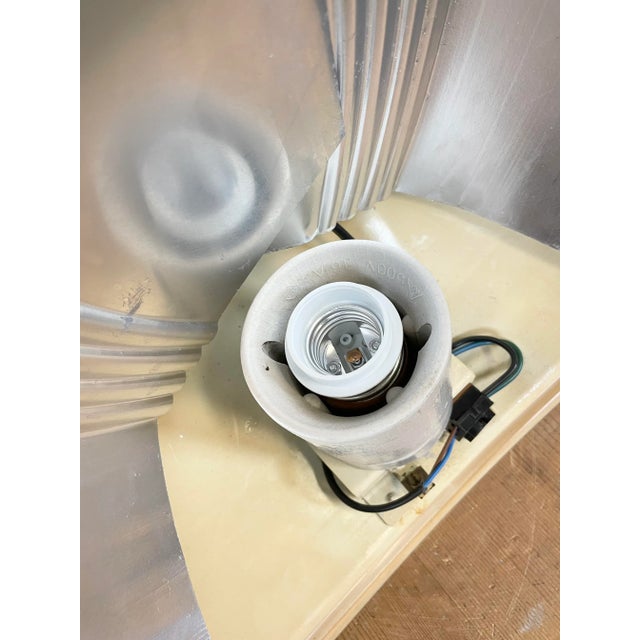 Industrial Grey Pendant Lamp with Clear Glass Cover, 1970s For Sale - Image 12 of 16