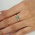 Handmade Three Stone Marquise Emerald & Diamond Ring in 925 Silver Size 7.5 For Sale - Image 4 of 13