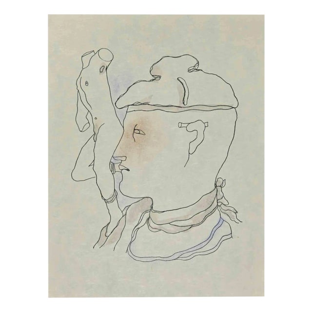 Jean Cocteau, Man, Lithograph, 1930s For Sale