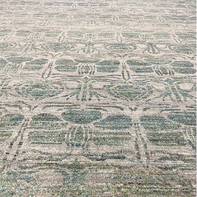 Textile Handwoven Modern Ikat Area Rug 9’3″ X 11’10” For Sale - Image 7 of 12