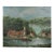 Vintage European Village Oil Painting – Hand-Painted Scenic Landscape Art For Sale