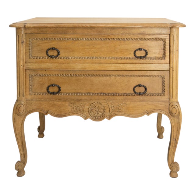 French Louis XV Style Oak Commode with Drawers, 1940 For Sale