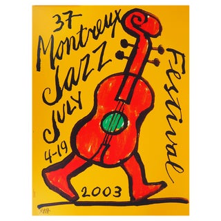 Ted Scapa, Dancing Guitar, 2003, Screenprint For Sale