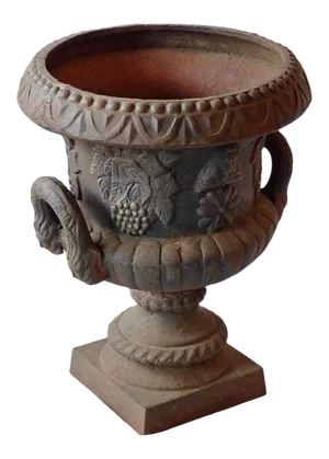 Victorian Garden Urn - Cast Iron - Grapevine Design