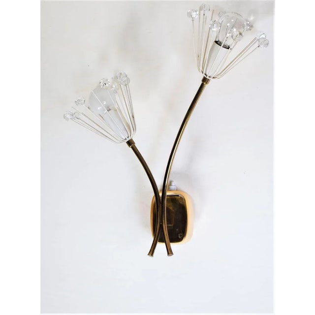 Large Pyra Snowflake Sconce by Emil Stejnar for Rupert Nikoll, 1950s For Sale - Image 6 of 6