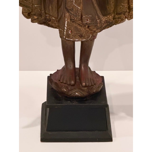 Carved Wood Buddha Statue For Sale - Image 11 of 16