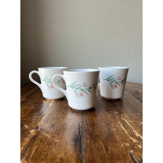 1990s Corningware Mugs Set of 3 My Garden Pattern Floral Design For Sale - Image 9 of 9