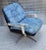 Vintage Black Leatherette & Blue Fabric Rotating Bucket Seat with Chromed Steel Frame, 1960s For Sale - Image 6 of 6