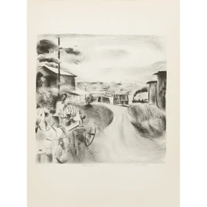 1939 After Francis Chapin "Morning Train", First Edition Period Offset Lithograph
