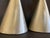 Silver 1950s Litecraft Double Cone Spun Aluminum Wall Lights Sconces - a Pair For Sale - Image 8 of 11