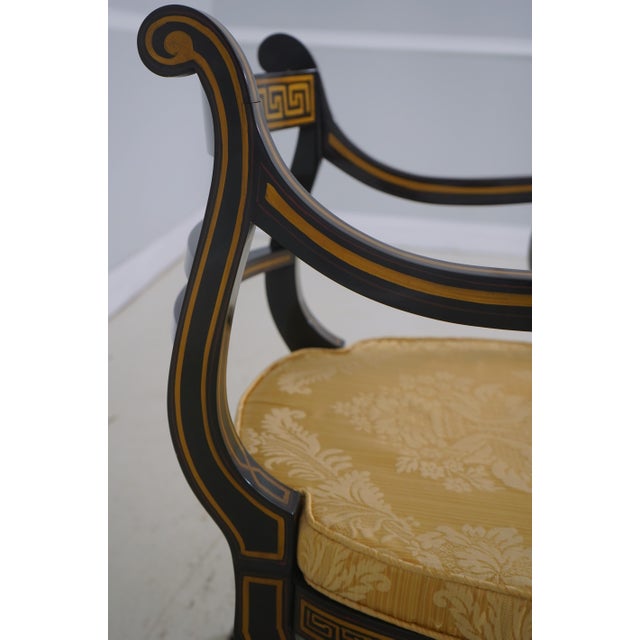 Quality Regency Style Black & Gold Finish Chair For Sale In Philadelphia - Image 6 of 18