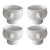 Bodum French White Porcelain Lion Head Soup Bowls - Set of 4 For Sale