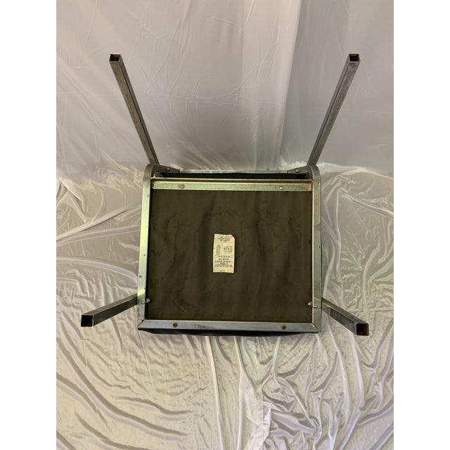 Onyx Vintage Eck-Adams Chrome Frame Office Chair For Sale - Image 8 of 11