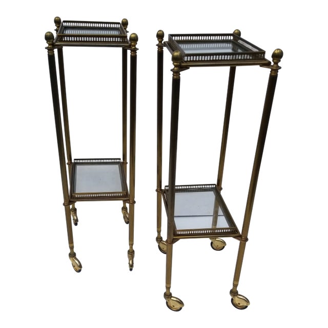 1950s Maison Bagues Style Side Tables - a Pair For Sale