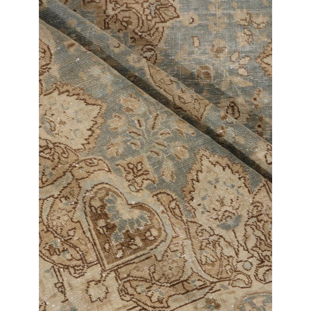 Antique Circa 1920 Subdued Distressed Tabriz Hand Woven Rug 6ft 5in X 10ft 2in For Sale - Image 10 of 11