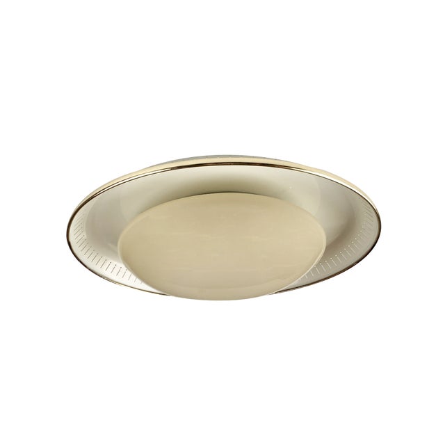 Mid-Century Metal and Glass Plafoniere Ceiling, 1960s For Sale