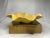 Vintage Organic Modern Studio Pottery Terra Cotta Decorative Bowl, Canary Yellow For Sale - Image 4 of 12